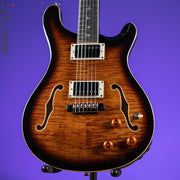 PRS SE Hollowbody II Piezo Electric Guitar Black Gold Burst