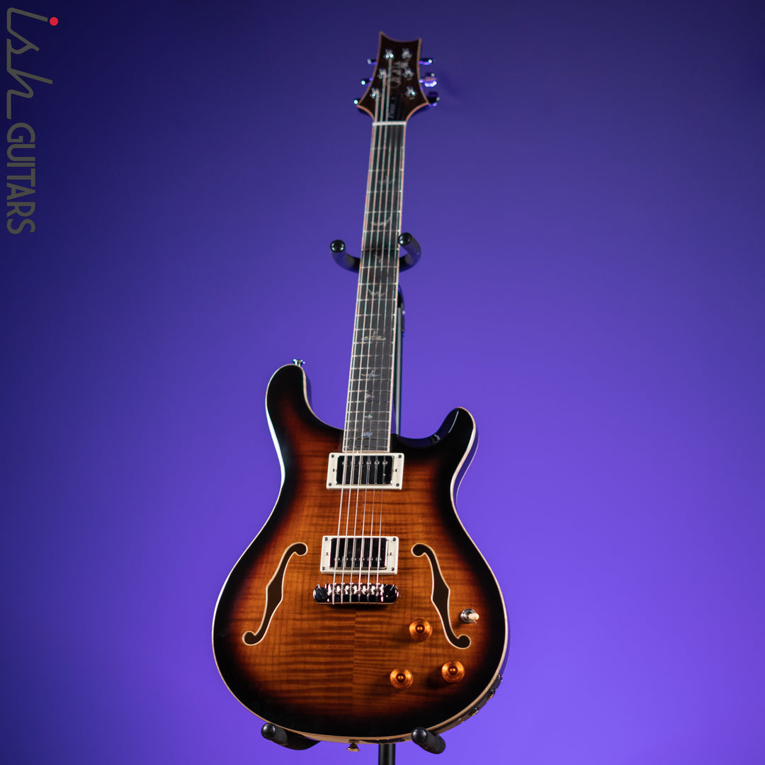 PRS SE Hollowbody II Piezo Electric Guitar Black Gold Burst