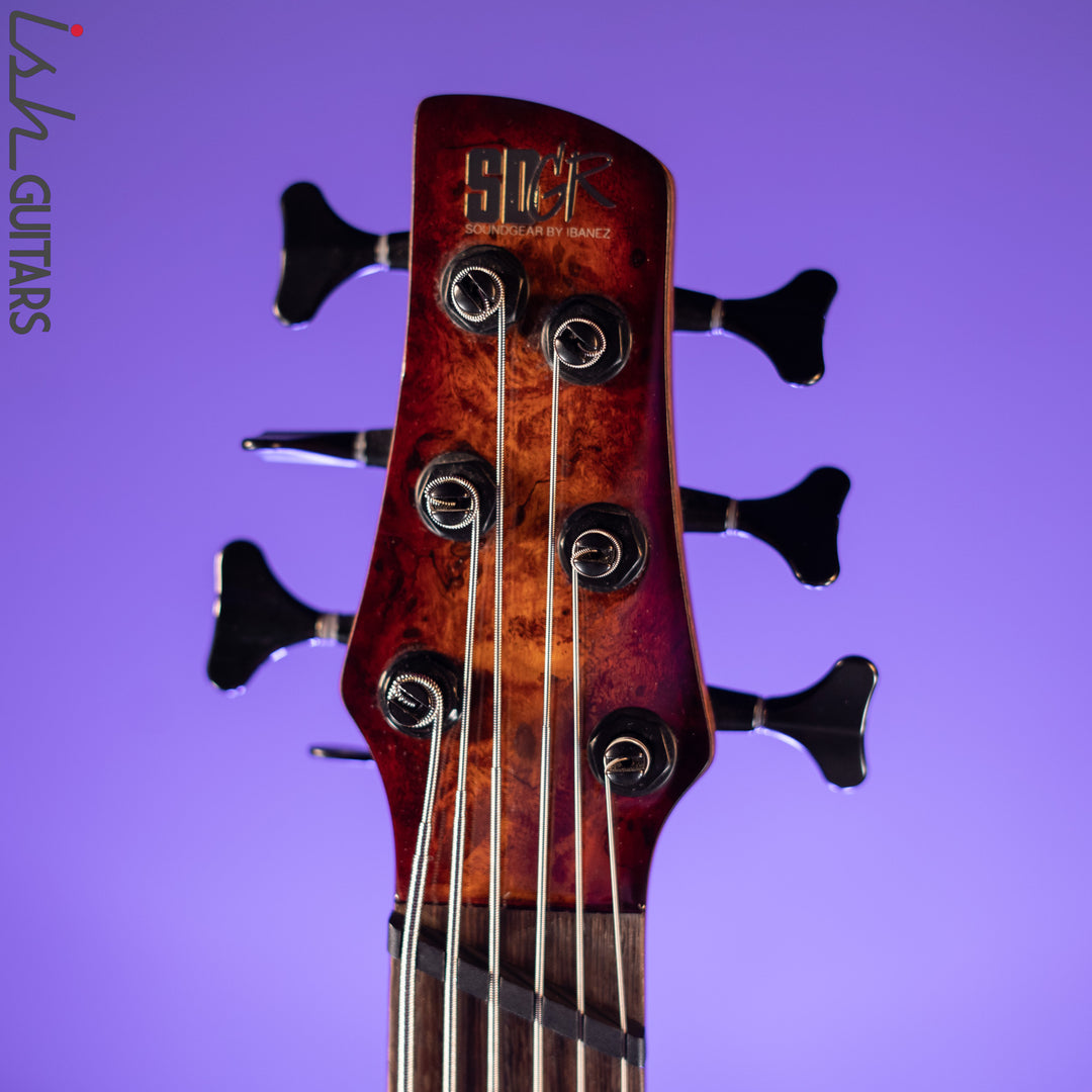2018 Ibanez Bass Workshop SRMS806 Multi-Scale 6-String Bass Brown Topaz Burst Gloss