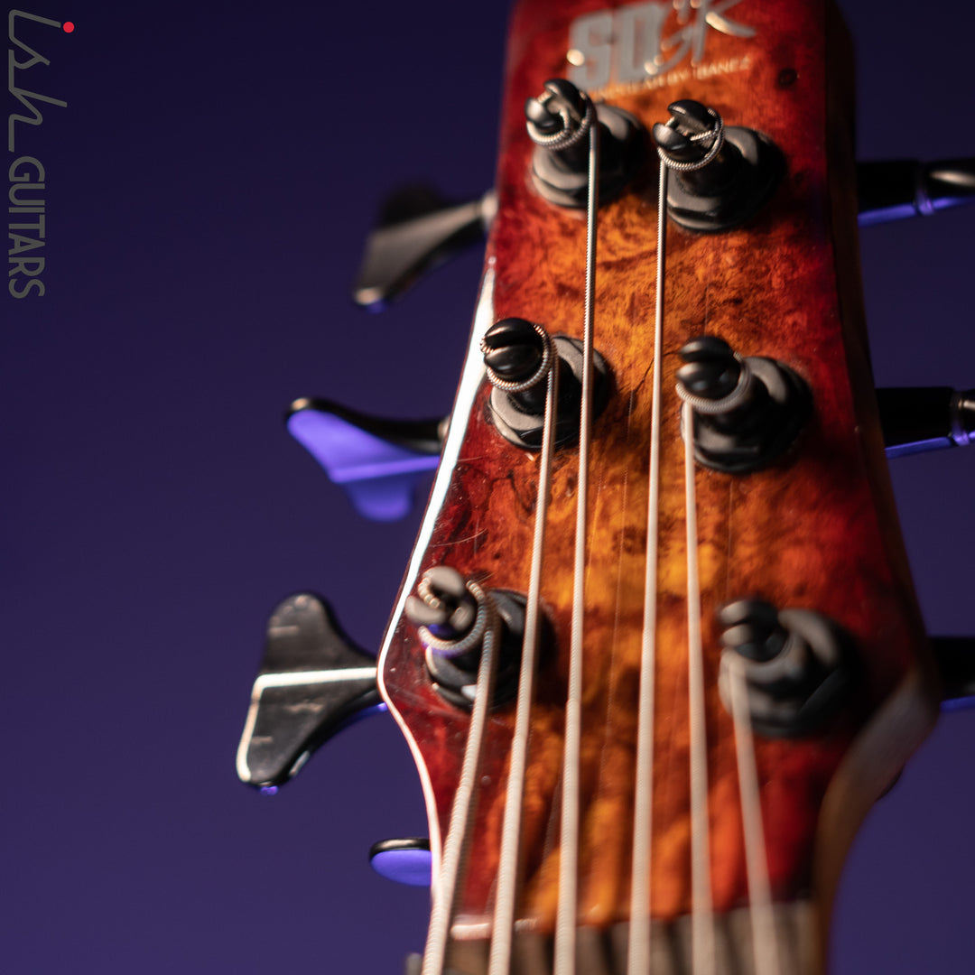 2018 Ibanez Bass Workshop SRMS806 Multi-Scale 6-String Bass Brown Topaz Burst Gloss