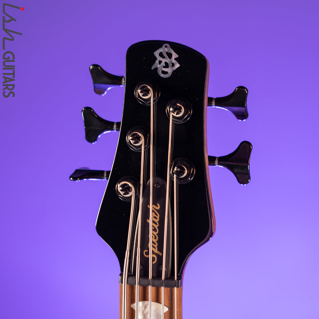 Spector Eurobolt 5 Inferno Red Gloss Poplar Burl Bass Guitar Demo