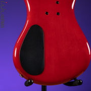 Spector Eurobolt 5 Inferno Red Gloss Poplar Burl Bass Guitar Demo