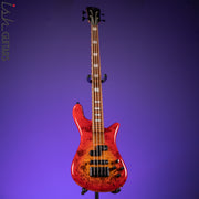 Spector Eurobolt 4 Inferno Red Gloss Poplar Burl Bass Guitar Demo