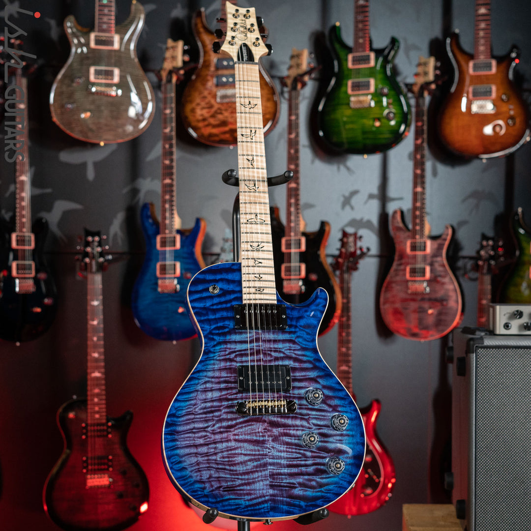 PRS Tremonti Stoptail Wood Library Violet Blue Burst 10 Top Quilt