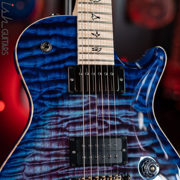 PRS Tremonti Stoptail Wood Library Violet Blue Burst 10 Top Quilt