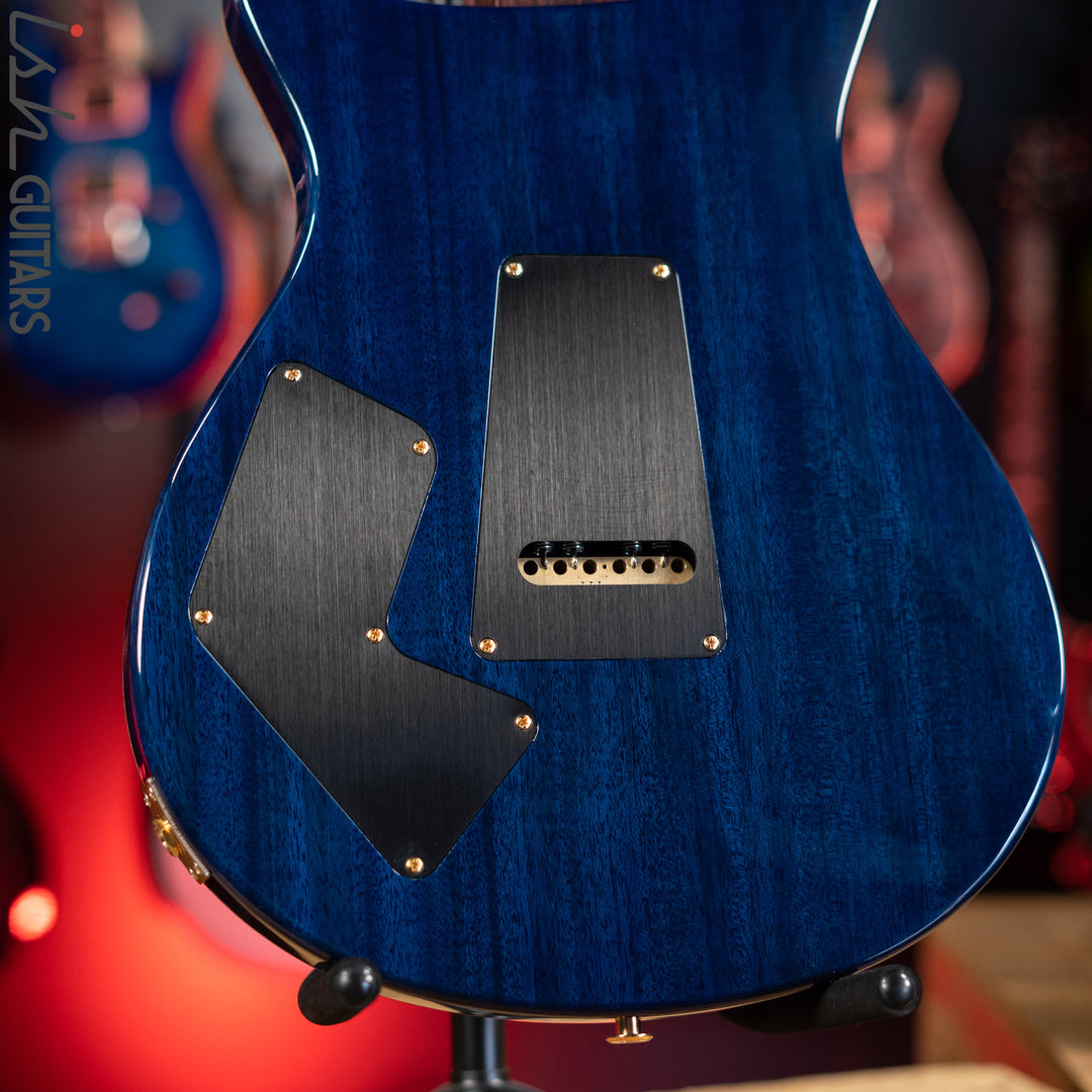 PRS Wood Library Modern Eagle V 10 Top Flame River Blue w/ Blue