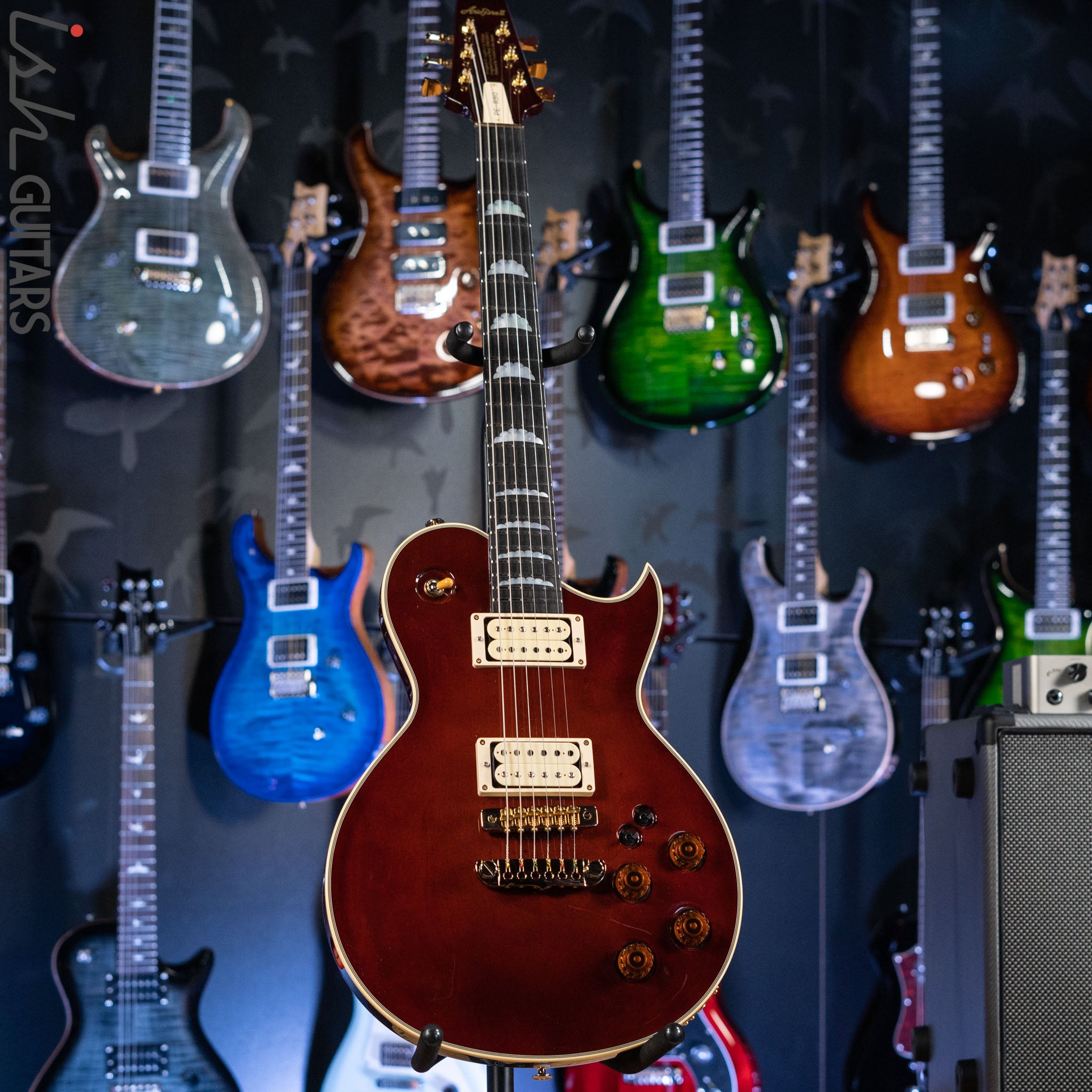 Aria Pro II PE-R80 Stained Brown Made in Japan MIJ Electric Guitar