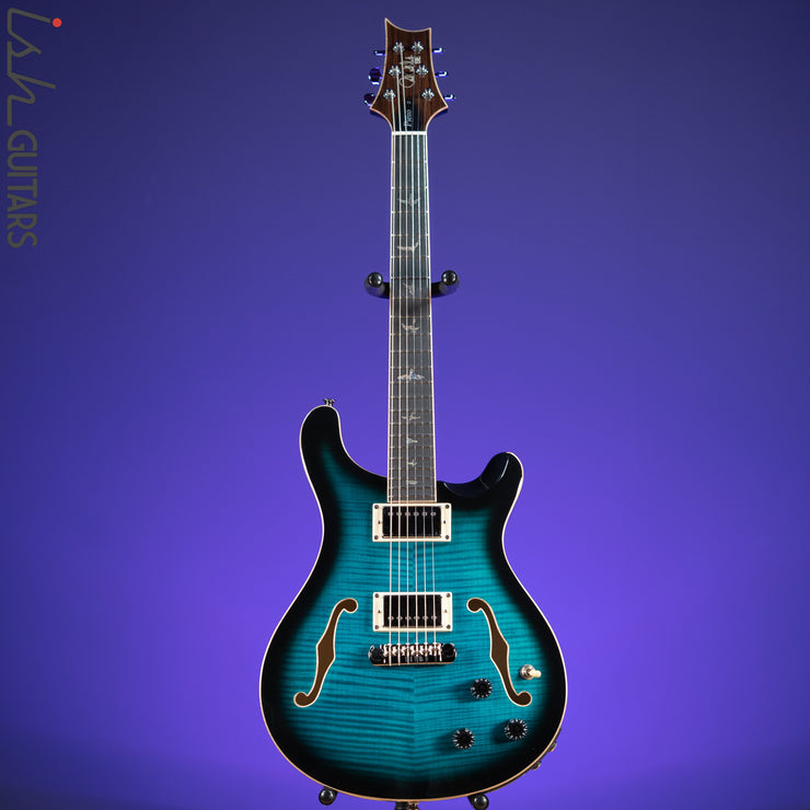 PRS SE Hollowbody II Piezo Electric Guitar Peacock Blue Sunburst