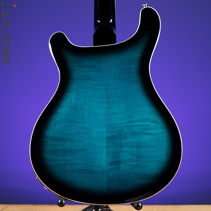 PRS SE Hollowbody II Piezo Electric Guitar Peacock Blue Sunburst
