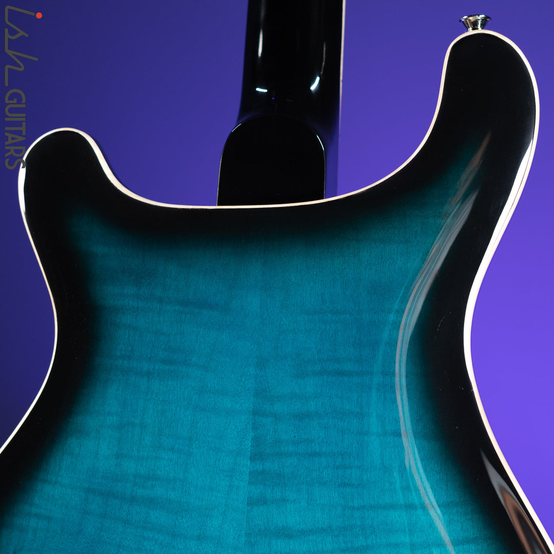 PRS SE Hollowbody II Piezo Electric Guitar Peacock Blue Sunburst