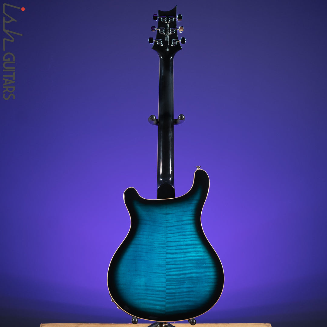 PRS SE Hollowbody II Piezo Electric Guitar Peacock Blue Sunburst Demo