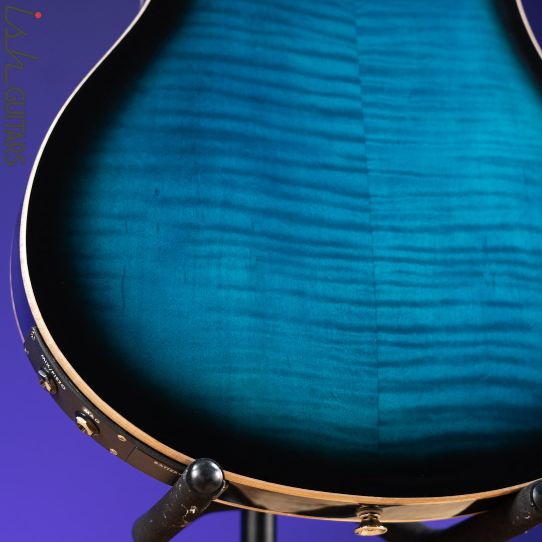 PRS SE Hollowbody II Piezo Electric Guitar Peacock Blue Sunburst Demo