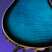 PRS SE Hollowbody II Piezo Electric Guitar Peacock Blue Sunburst Demo