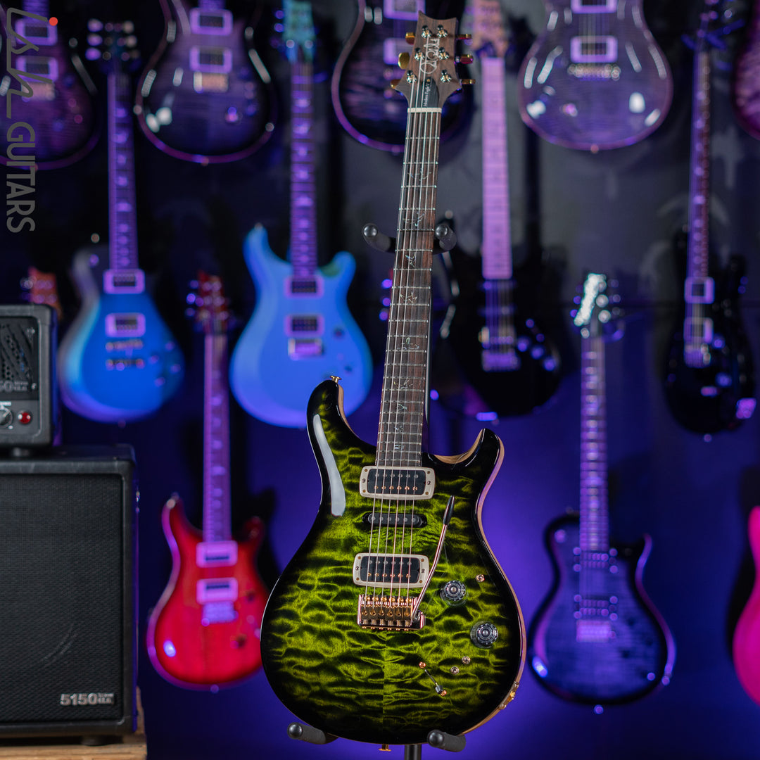 PRS Wood Library Modern Eagle V 10-Top Quilt Jade Green Smoked Burst Wrap
