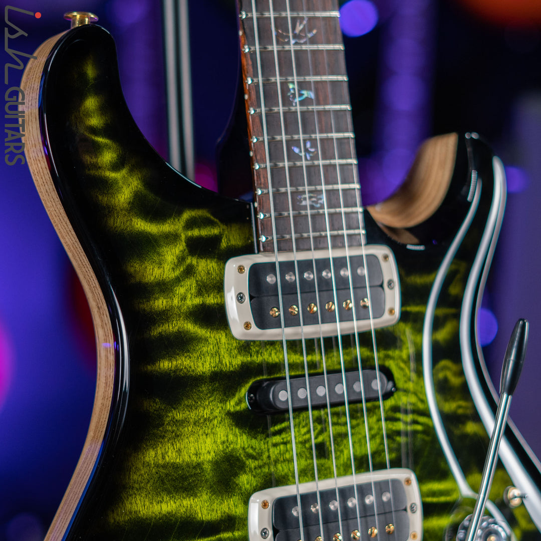 PRS Wood Library Modern Eagle V 10-Top Quilt Jade Green Smoked Burst Wrap