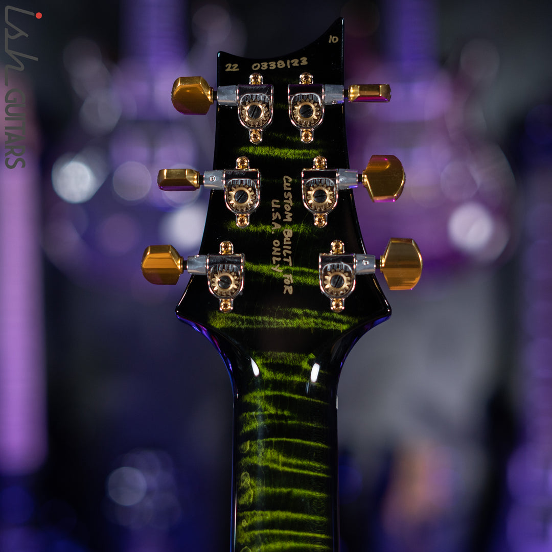 PRS Wood Library Modern Eagle V 10-Top Quilt Jade Green Smoked Burst Wrap