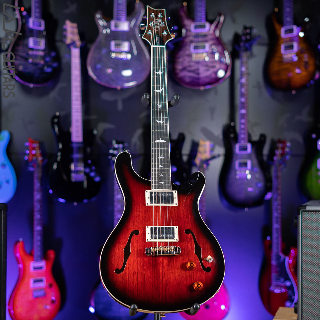 2021 PRS SE Hollowbody Standard Electric Guitar Fire Red Burst