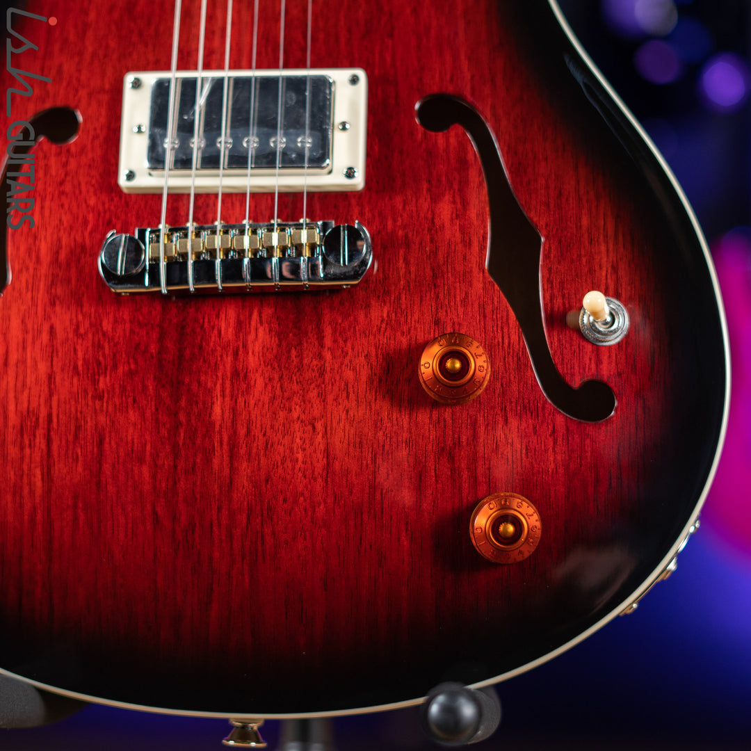 2021 PRS SE Hollowbody Standard Electric Guitar Fire Red Burst