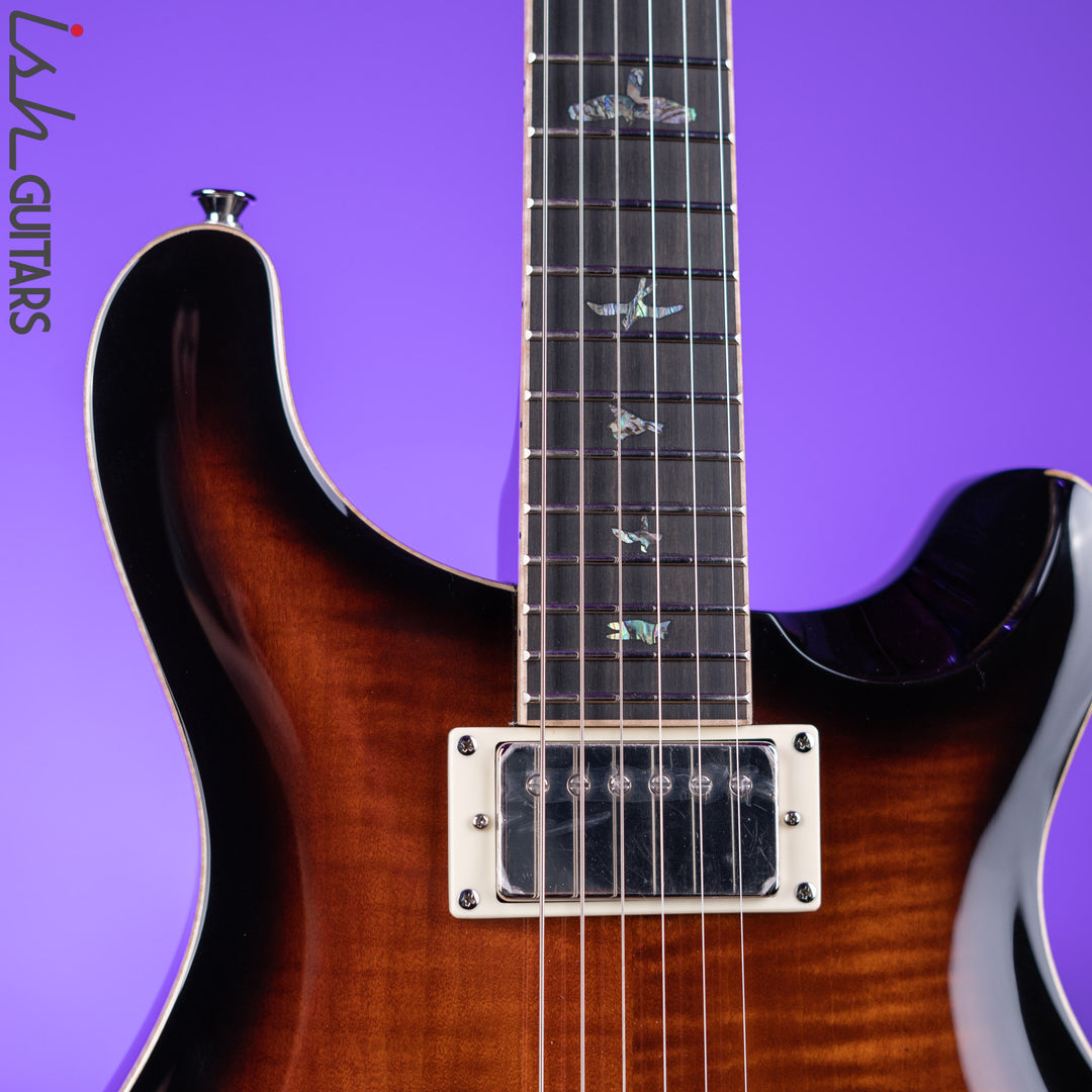 PRS SE Hollowbody II Piezo Electric Guitar Black Gold Sunburst