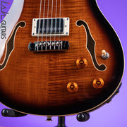 PRS SE Hollowbody II Piezo Electric Guitar Black Gold Sunburst