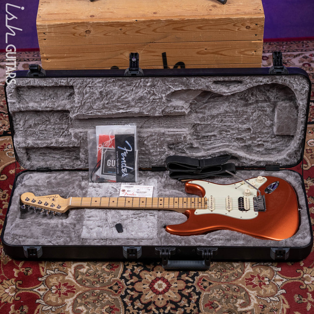 2016 Fender American Elite Stratocaster HSS Shawbucker Autumn Blaze Metallic