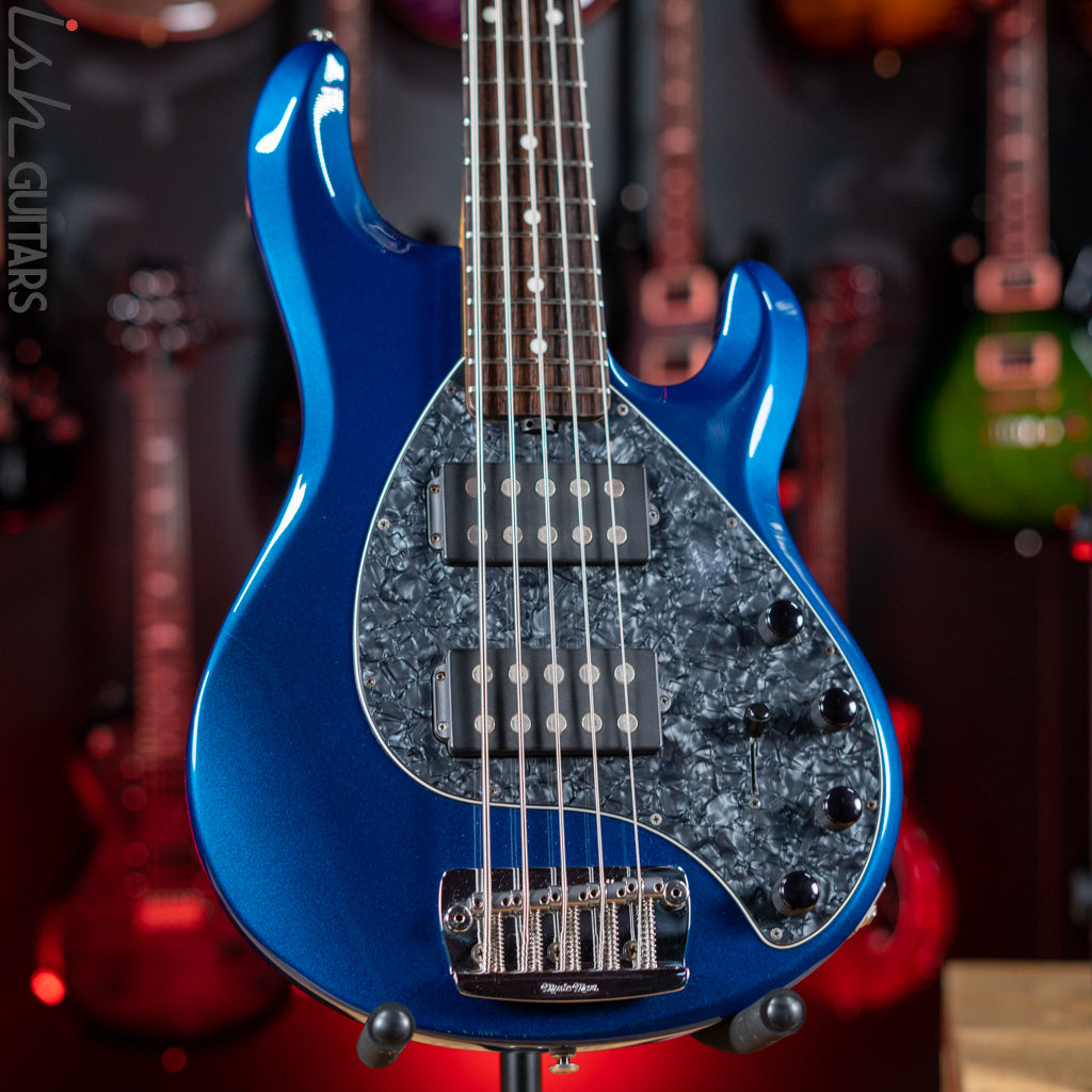 2008 Ernie Ball Music Man Stingray 5 HH Blue Pearl – Ish Guitars