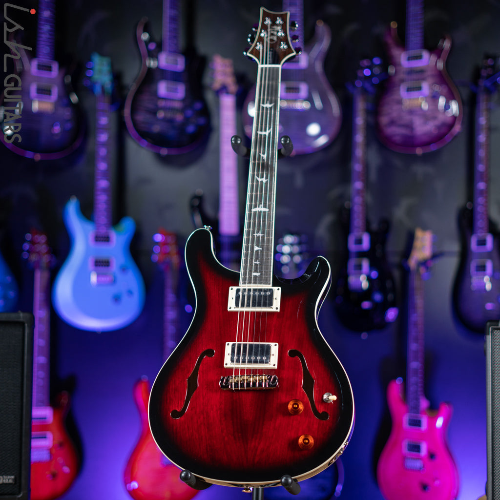 2021 PRS SE Hollowbody Standard Electric Guitar Fire Red Burst
