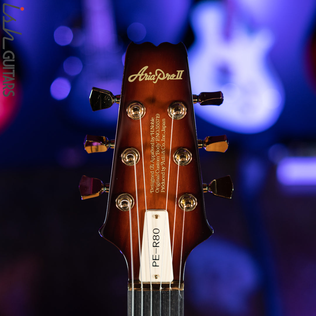 Aria Pro II PE-R80 Japan Brown Made in Japan MIJ Electric Guitar
