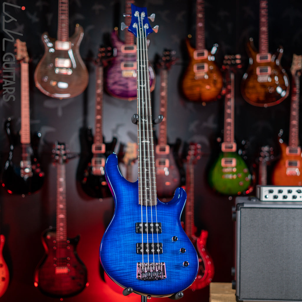 2021 PRS SE Kingfisher Bass Faded Blue Wrap Around Burst