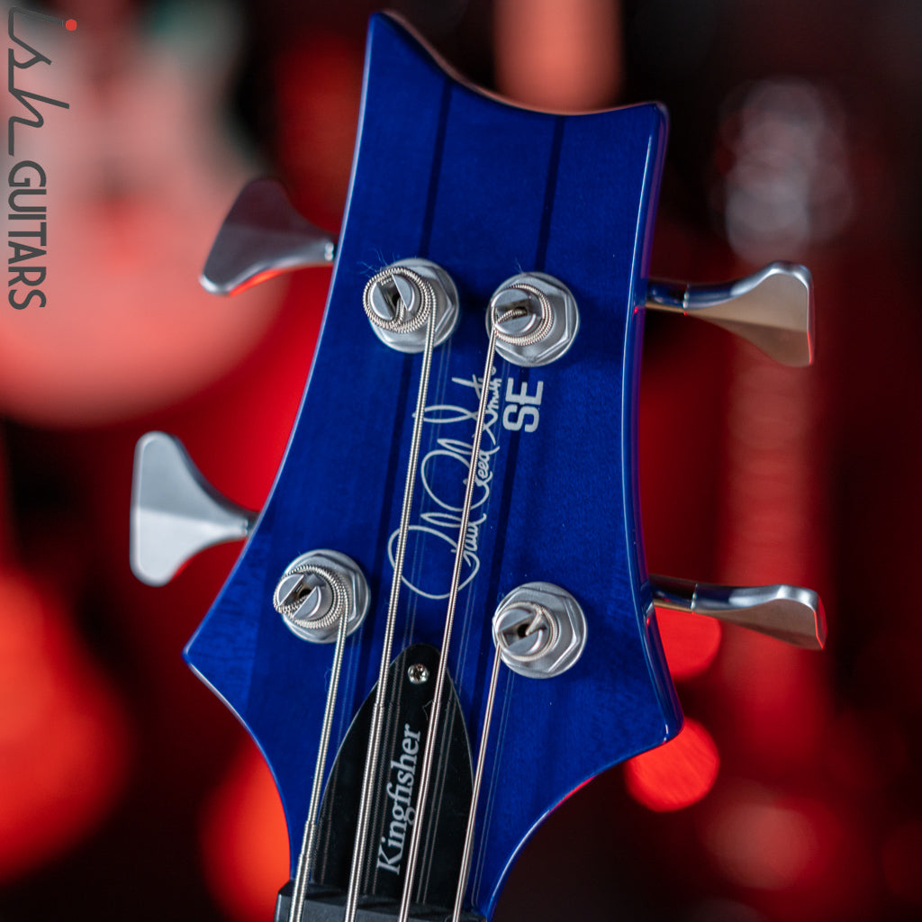 2021 PRS SE Kingfisher Bass Faded Blue Wrap Around Burst