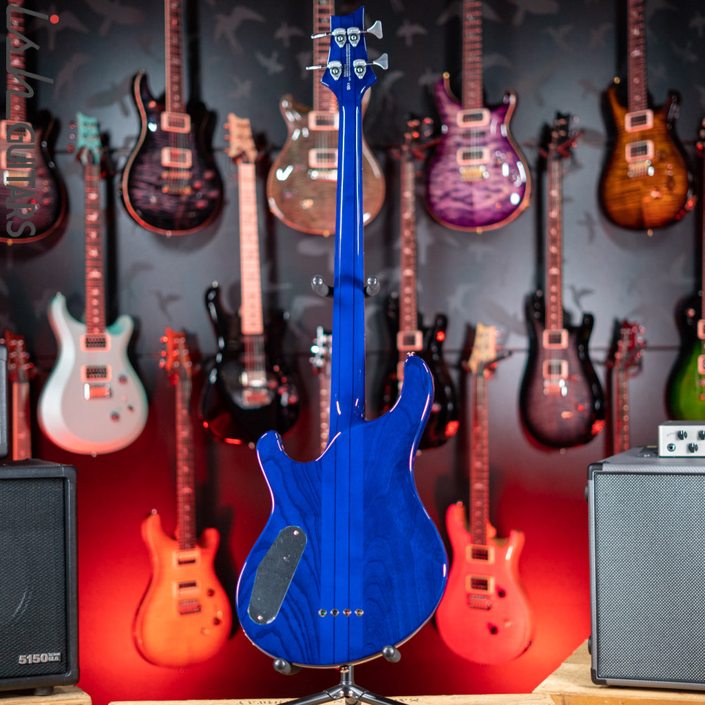 2021 PRS SE Kingfisher Bass Faded Blue Wrap Around Burst