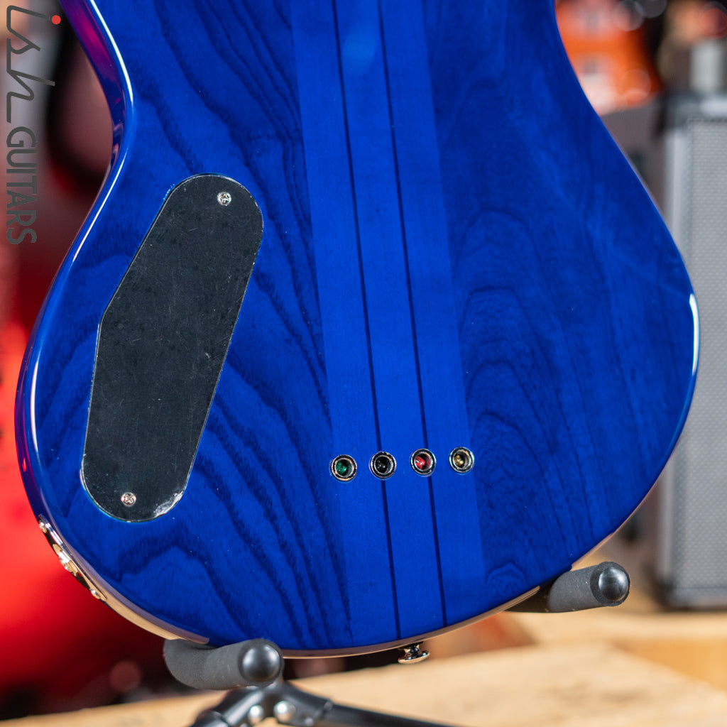 2021 PRS SE Kingfisher Bass Faded Blue Wrap Around Burst