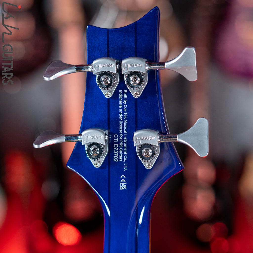 2021 PRS SE Kingfisher Bass Faded Blue Wrap Around Burst