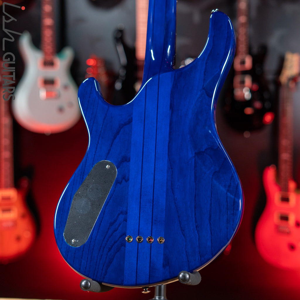 PRS SE Kingfisher Bass Faded Blue Wrap Around Burst Demo