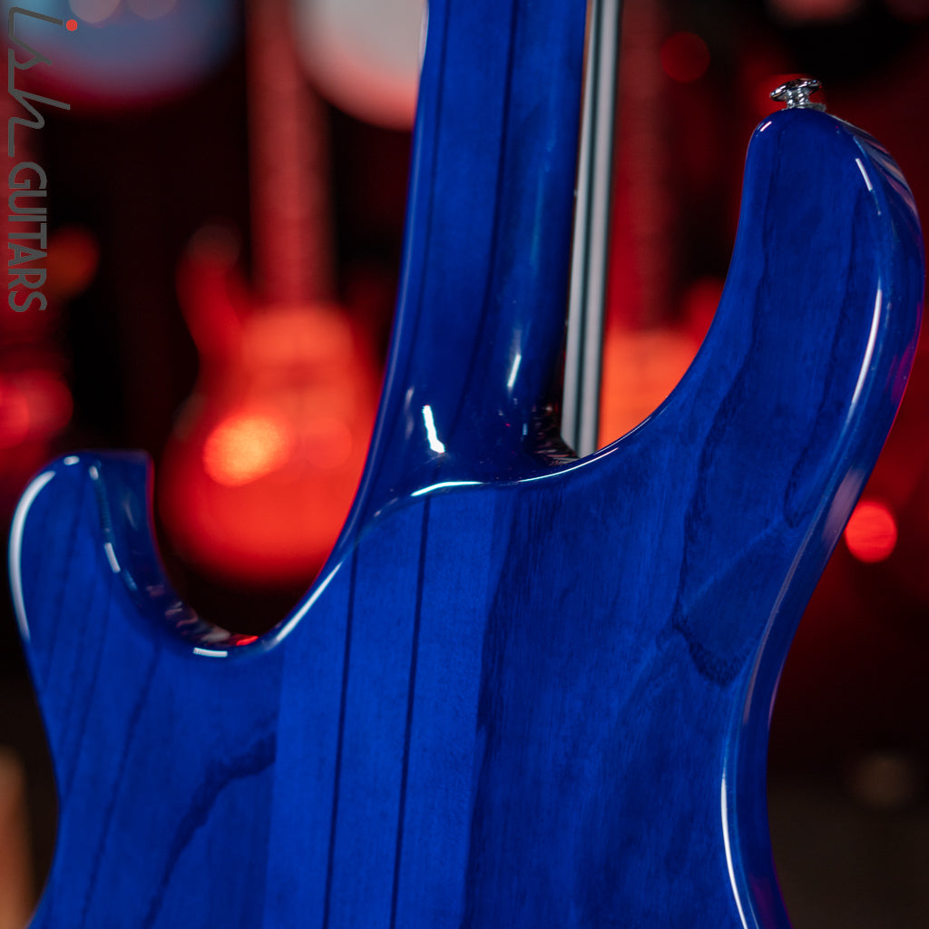 PRS SE Kingfisher Bass Faded Blue Wrap Around Burst Demo