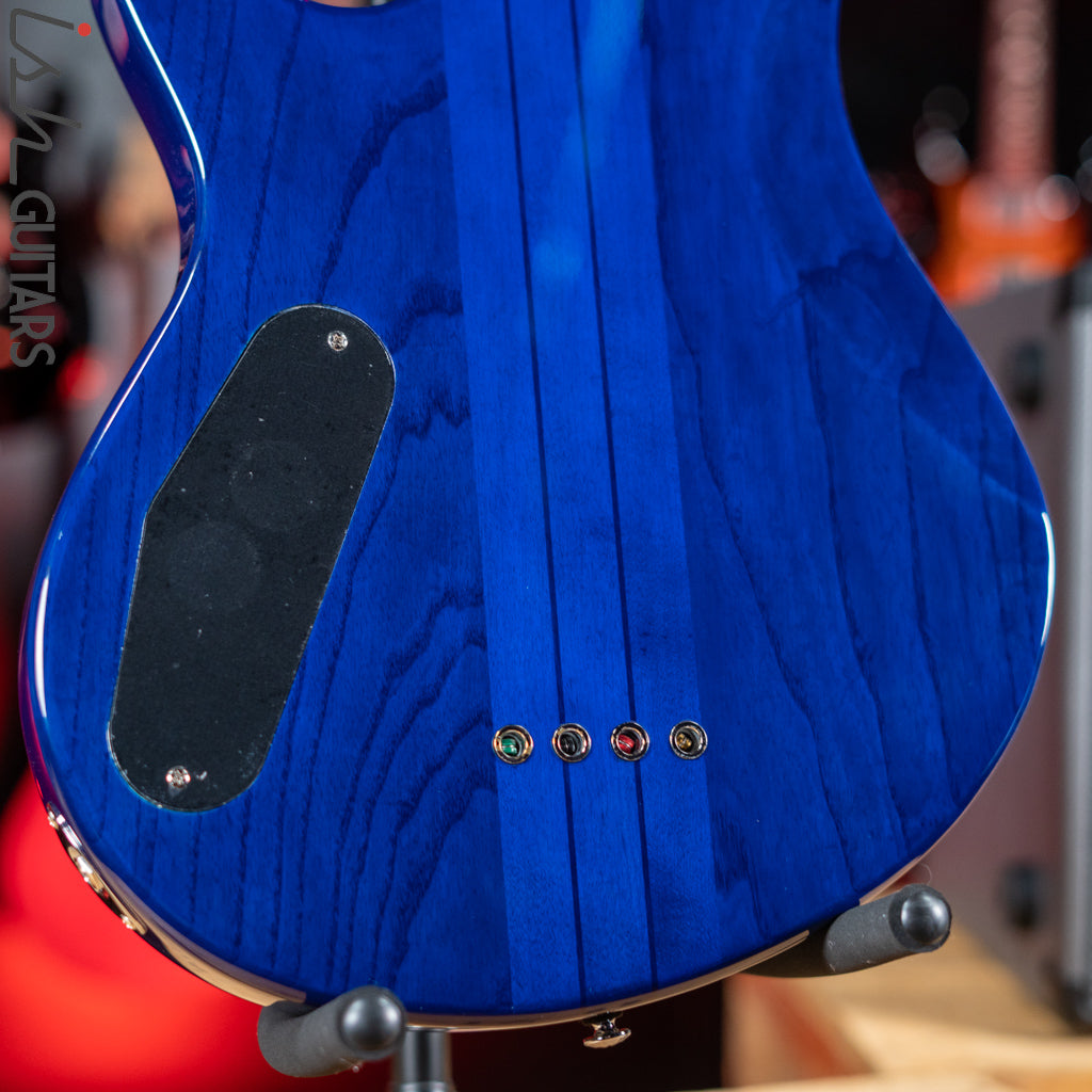 PRS SE Kingfisher Bass Faded Blue Wrap Around Burst Demo