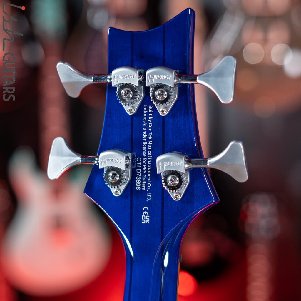 PRS SE Kingfisher Bass Faded Blue Wrap Around Burst Demo