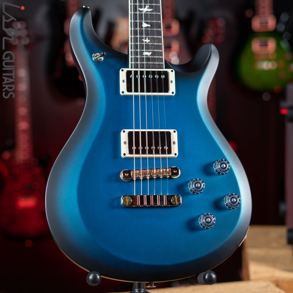 PRS S2 McCarty 594 Electric Guitar Metallic Blue w/ Black Wrap Burst Satin