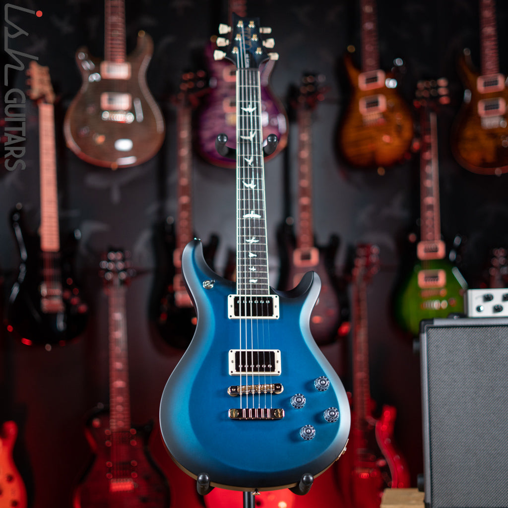 PRS S2 McCarty 594 Electric Guitar Metallic Blue w/ Black Wrap Burst Satin