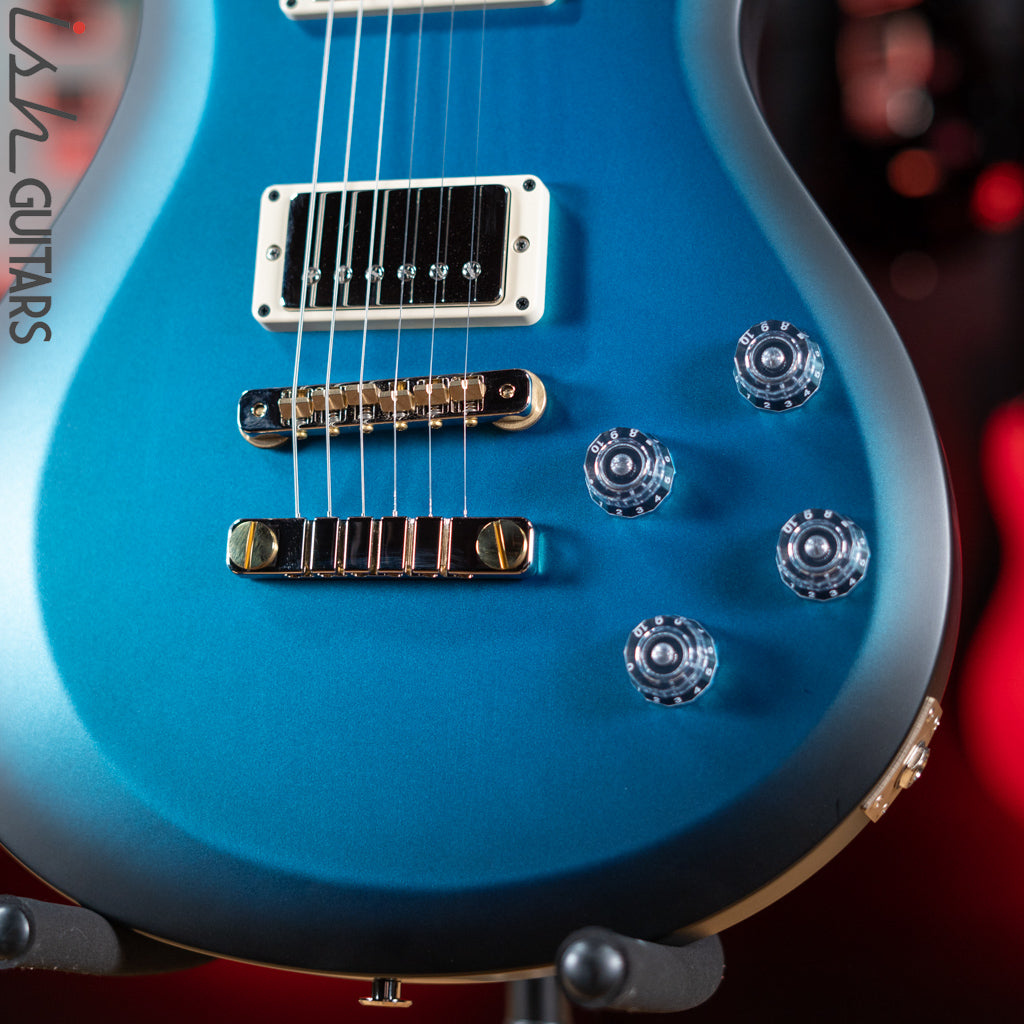PRS S2 McCarty 594 Electric Guitar Metallic Blue w/ Black Wrap Burst Satin