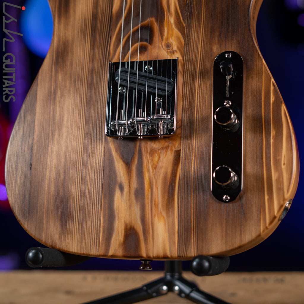 2022 Wallace Tele Style Guitar Natural Pine