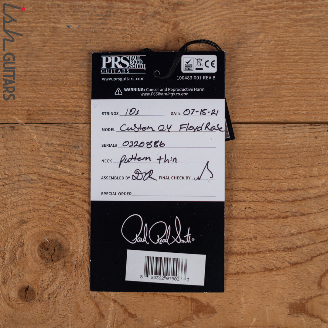 2021 PRS Custom 24 Floyd Rose Eriza Verde