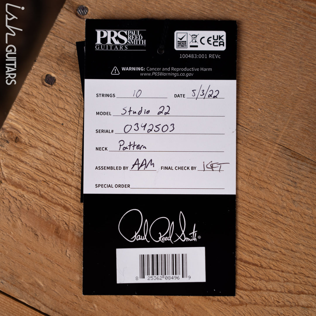 PRS Studio 22 Electric Guitar Black Gloss