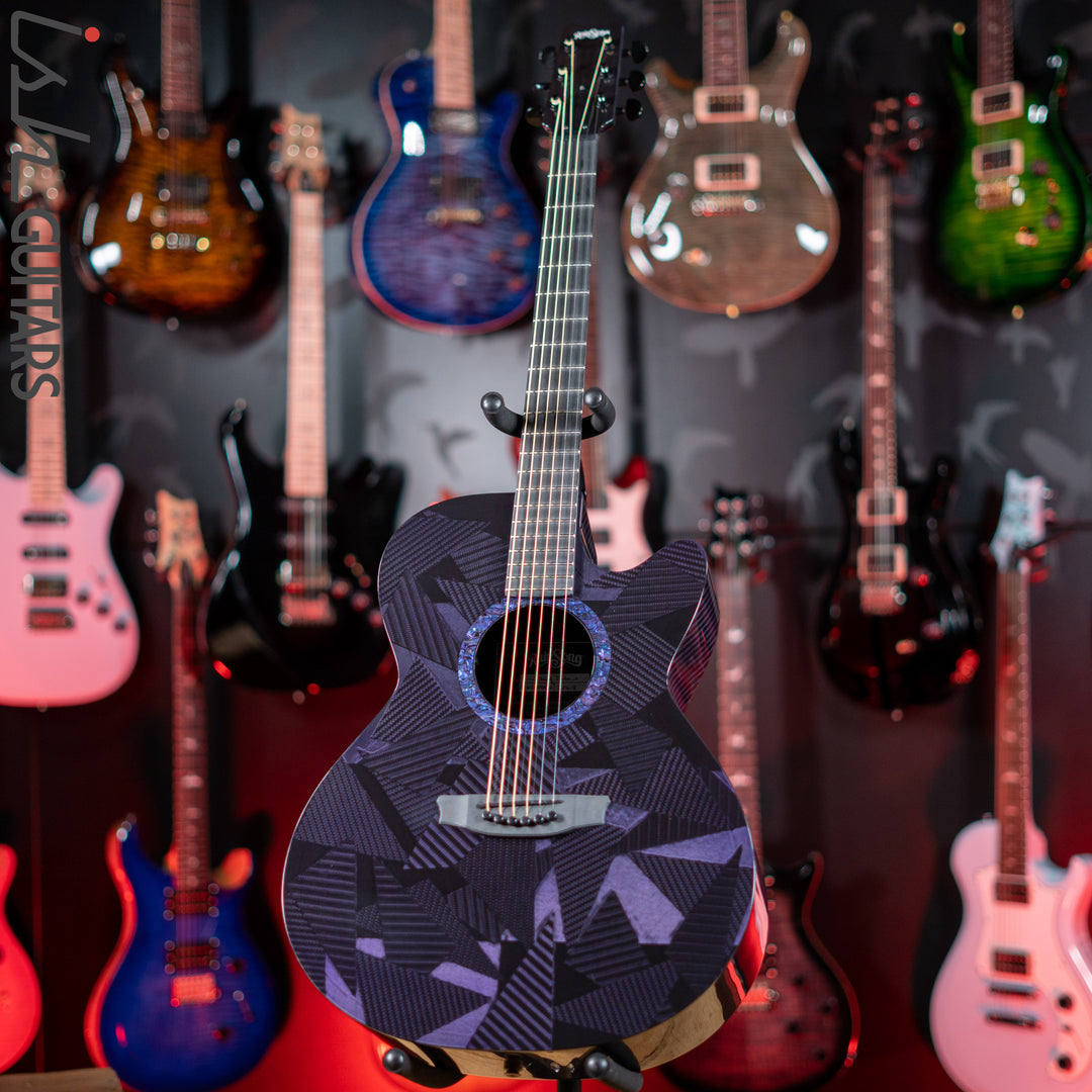 RainSong BI-WS1000N2C Black Ice Acoustic Guitar Ish Exclusive Plum Purple Demo