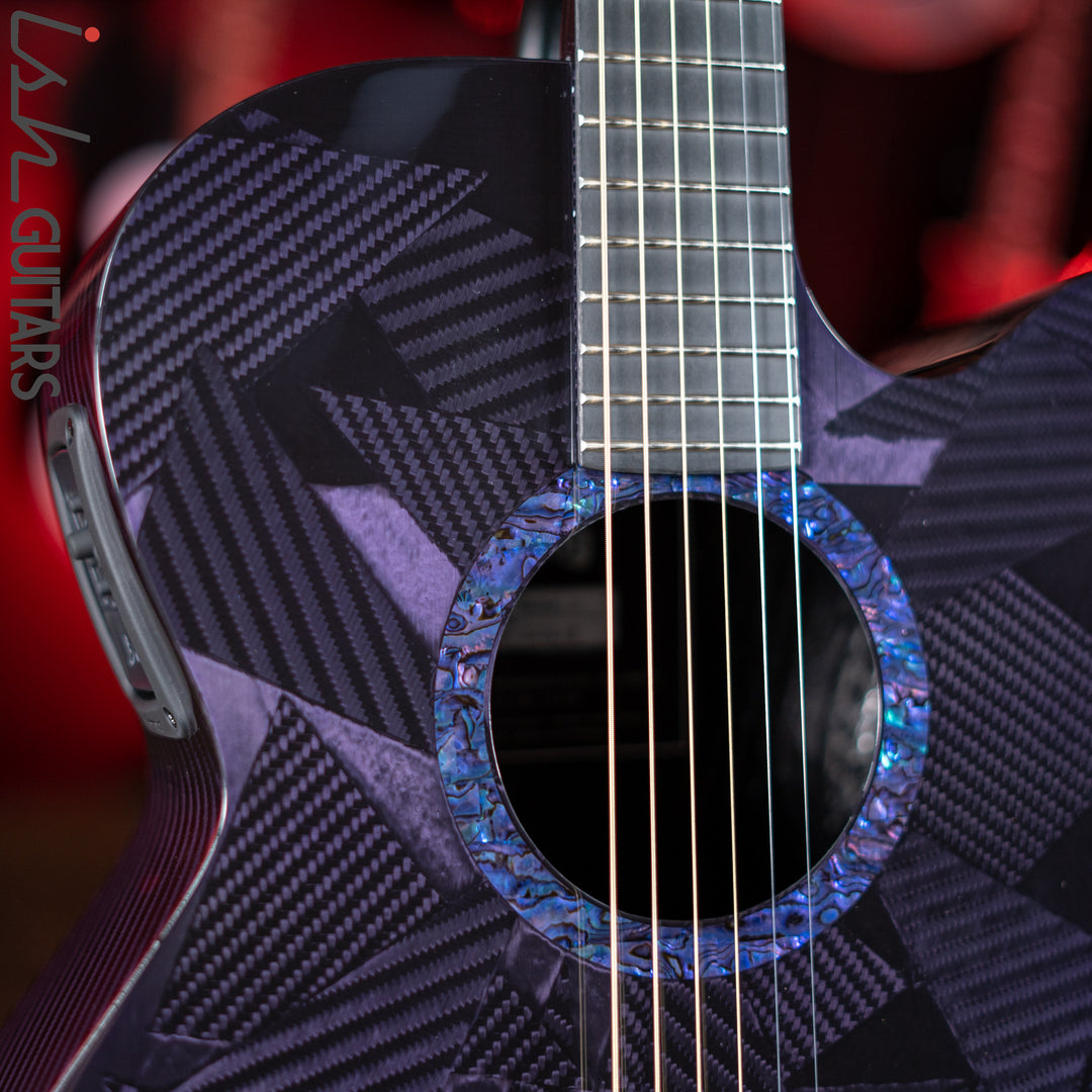 RainSong BI-WS1000N2C Black Ice Acoustic Guitar Ish Exclusive Plum Purple Demo