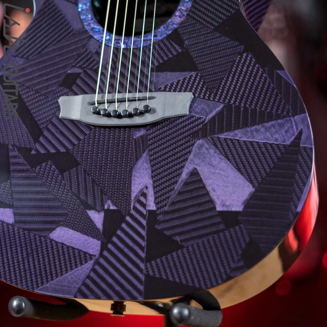 RainSong BI-WS1000N2C Black Ice Acoustic Guitar Ish Exclusive Plum Purple Demo