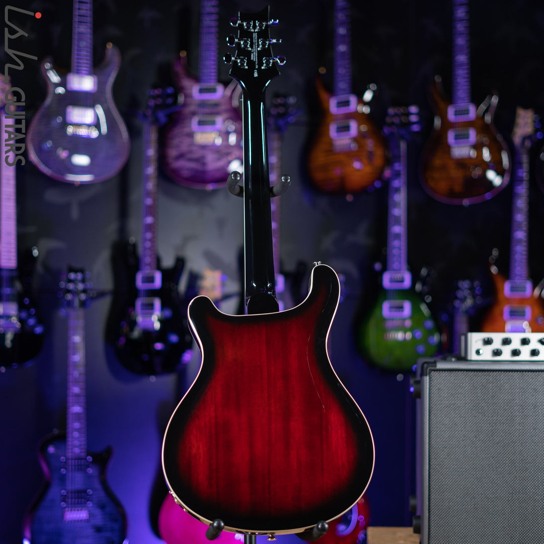 PRS SE Hollowbody Standard Electric Guitar Fire Red Burst Demo