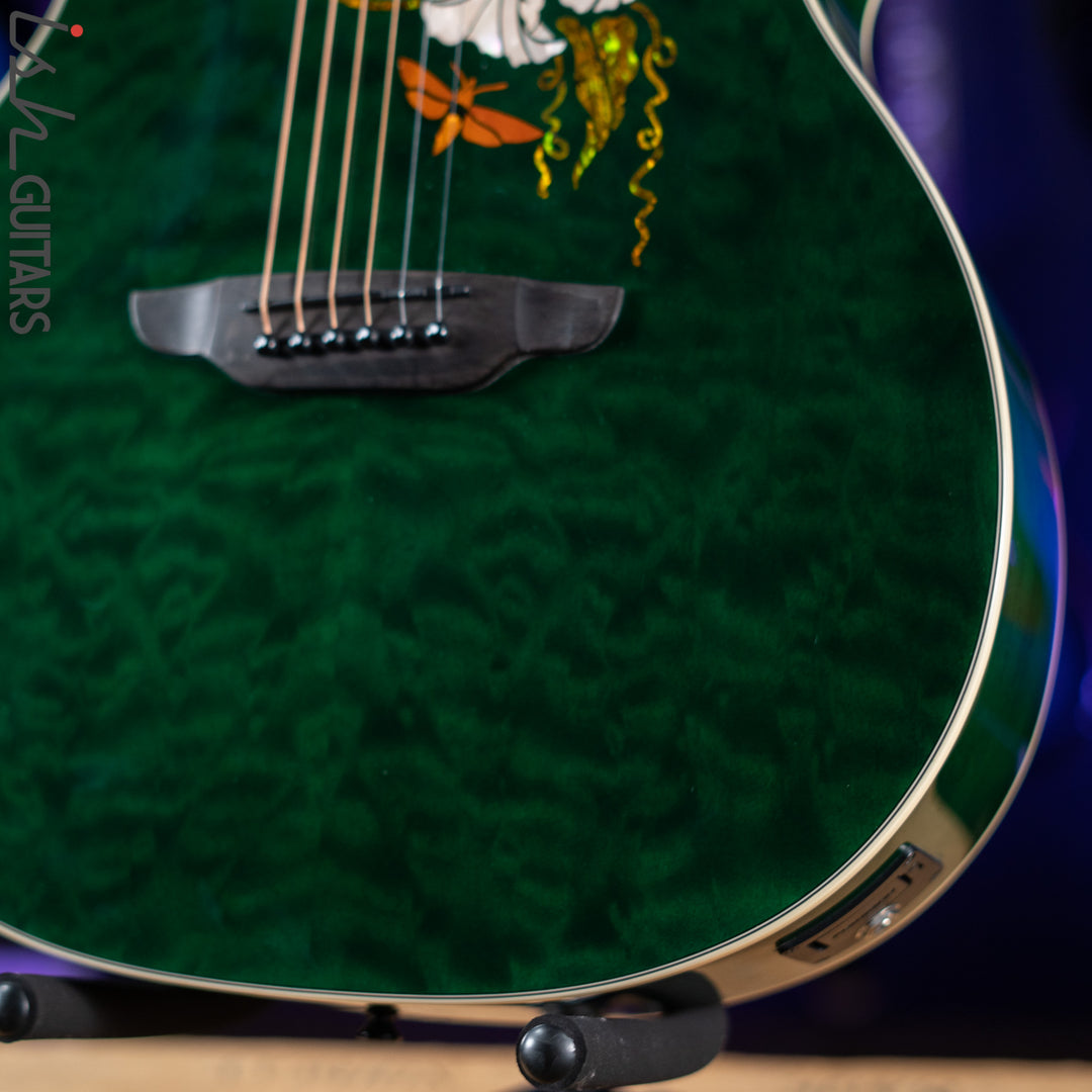 Luna Flo Moon Custom Acoustic Guitar Transparent Mallard