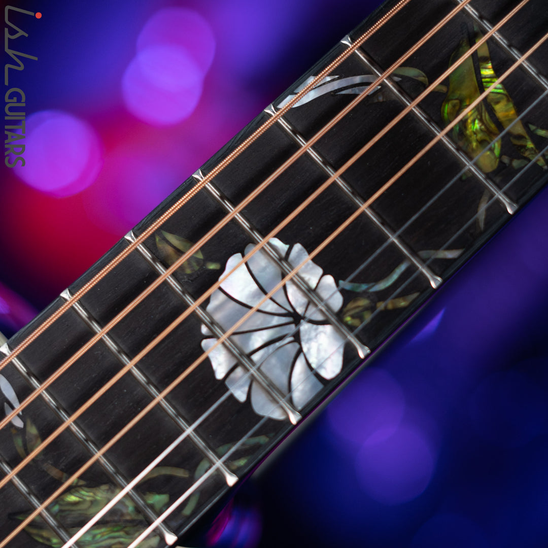 Luna Flo Moon Custom Acoustic Guitar Transparent Mallard