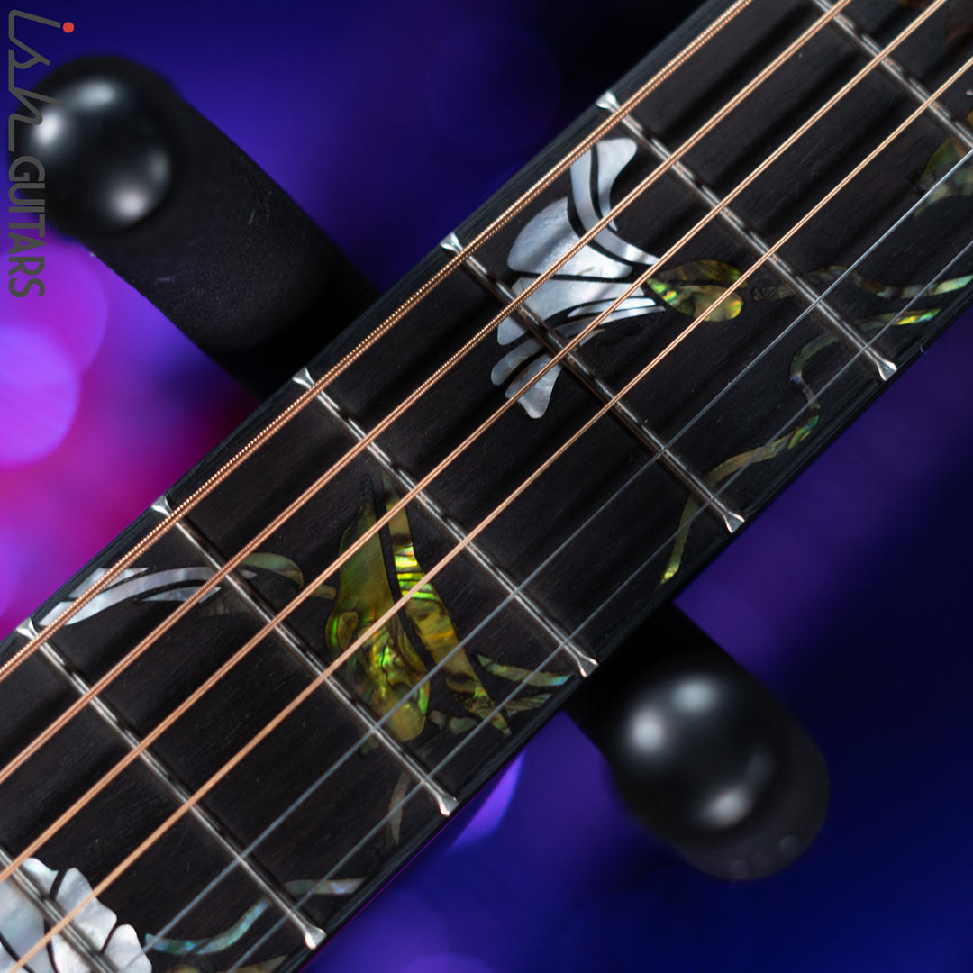 Luna Flo Moon Custom Acoustic Guitar Transparent Mallard